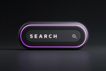 Futuristic search bar interface design

