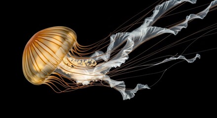 Graceful Jellyfish with Flowing Tentacles