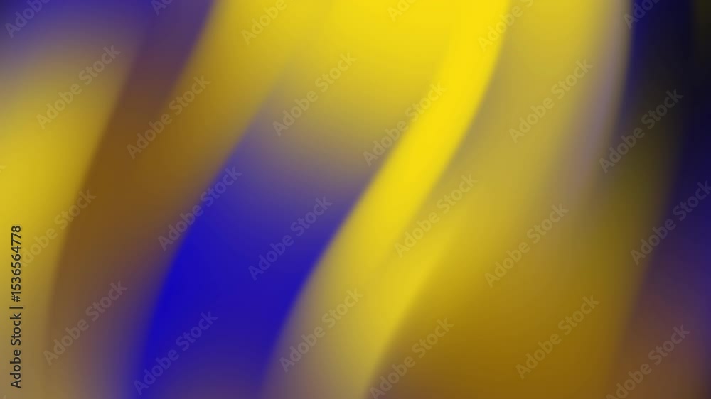 Poster Abstract Blurred Motion Yellow and Blue Gradient Flowing Dynamically