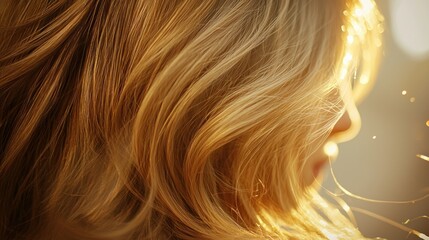 Naklejka premium Woman golden hair