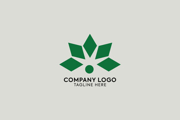 leaves and raising star forming corporate business logo or logo for wellness and ngo, green color refers to pollution control and recycl