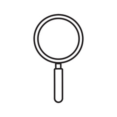 Magnifying Glass Icon Vector Isolated on White Background