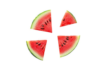 watermelon slices isolated on transparent background