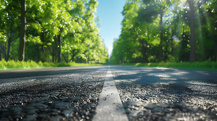 Serene Sunlit Forest Paths: Morning Light Filtering Through Lush Canopies
