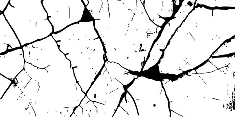 Abstract Broken Concrete Texture with Deep Cracks on Transparent Background – Perfect for Urban Decay and Distressed Surface Designs