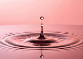 Liquid Metal on light pink background
