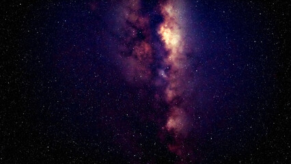Milky way stars and constellations with a galaxy background.