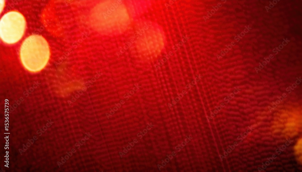 Poster vibrant red hexagonal bokeh pattern with reptile-like texture and glowing light spots for abstract w