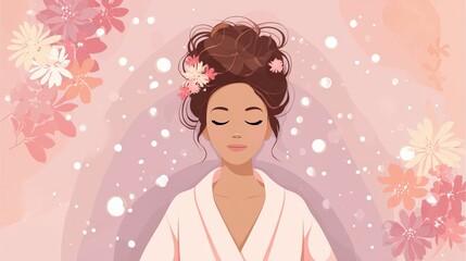 Spa Retreat with Relaxing Floral Ambiance and Peaceful Atmosphere