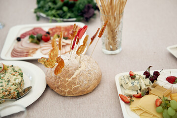 canape with smoked salmon