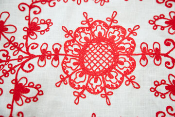 red lace background