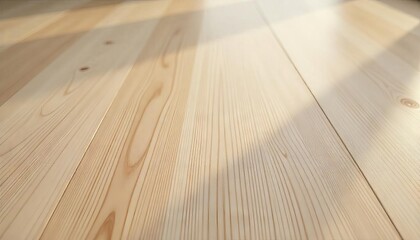 Wood Grain Texture: An elegant image of natural wood flooring with exquisite grain patterns and sun-dappled shadows, capturing a serene atmosphere of rustic beauty.