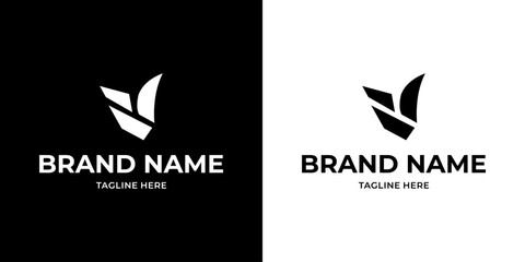 Creative V Letter Logo With Abstract, Illustration, Design Inspiration, Vector, Icon