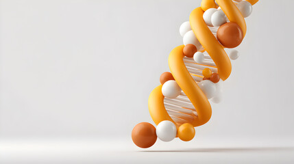 an artistic depiction of a DNA strand structure, with attention to molecular details and vibrant colors. This image is ideal for use in scientific or educational contexts
