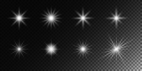 Set of isolated objects 46. Set of luminous elements, light, shiny rays, luminous lines, New Year's luminous decorations, rays of light. Set of lighting effects, effect 20.