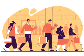 shopping people icon illustration 