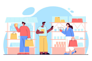 shopping people icon illustration 