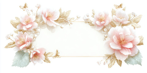 Elegant Floral Frame for Invitations and Greetings