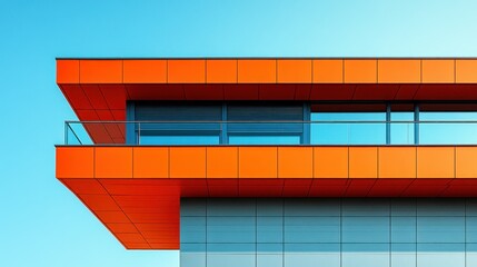 Modern orange building exterior