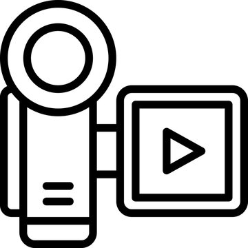 handicam glyph icon vector