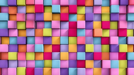 Vibrant Colorful Cube Abstract Background