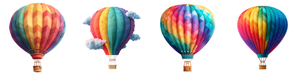 Colorful hot air balloons soaring in the sky