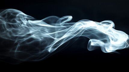 Against a Pitch-Black Backdrop Mesmerizing, Swirling Smoke