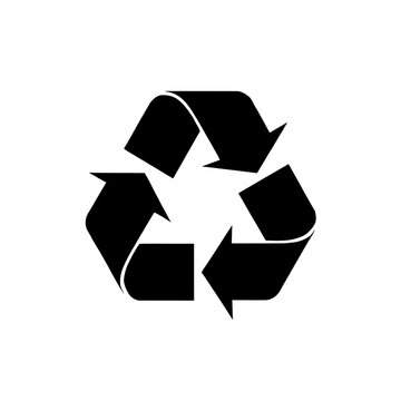 recycle  vector , recycle symbol icon , recycling symbol on a plain white background