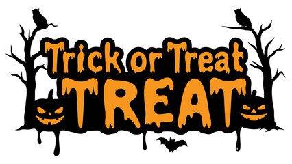 Trick or Treat Halloween typography