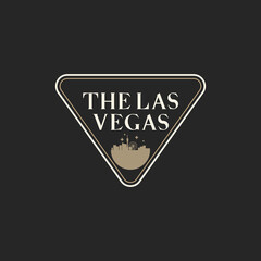 Fun vector retro design of Las Vegas city silhouette suitable for stickers or prints