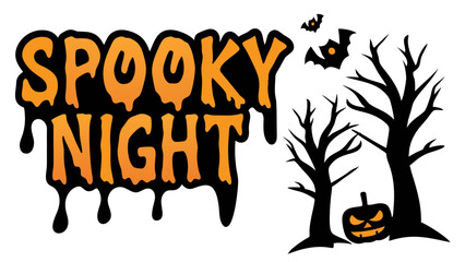 Spooky Night Halloween Typography