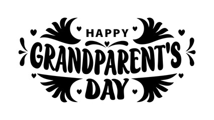 Happy Grandparent's Day calligraphy lettering