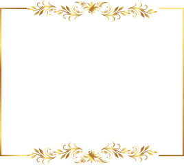 frame with leaves gold border Golden Border Warm Color Frame	
