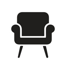 Black office chair icon