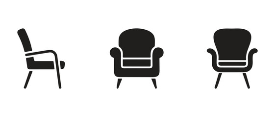 Black office chair icon