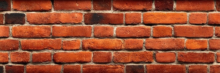 High-Resolution Image of Classic Red Brick Wall Texture with Detailed Masonry Arrangement