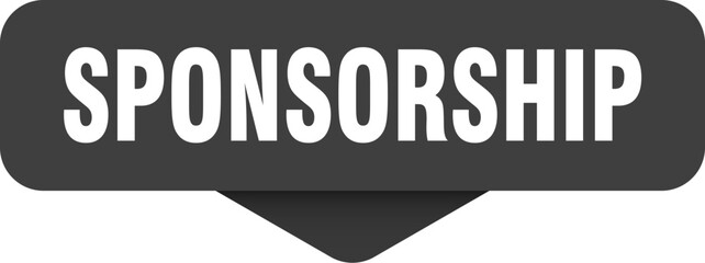 sponsorship sticker. sponsorship sign on transparent background