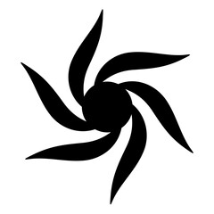 vector illustration of an abstract flower silhouette