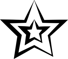 Fototapeta premium Star icon set. Geometric shape