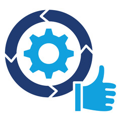 Devops Success Flat Blue Icon