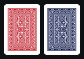 The reverse side of a playing card - back side reverse of playing cards pattern vector