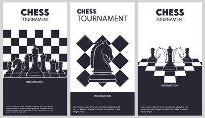 Vector illustration about chess tournament. Flyer design for chess tournament, match, game © Максим Лебедик