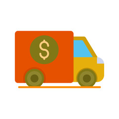 Money Truck Vector Icon