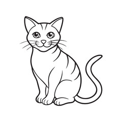 Fototapeta premium Cat illustration vector logo sticker silhouette 