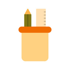 Pencil Stand Vector Icon