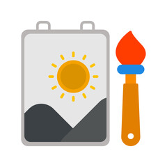 Childrens Painting Vector Icon