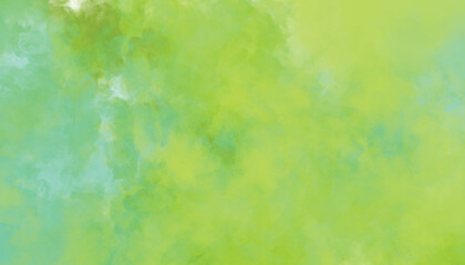 Bright Green and Aqua Watercolor Background