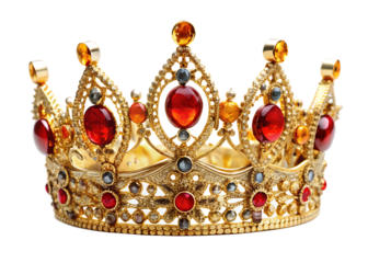 a crown isolated -  on white background PNG , AI GENERATED