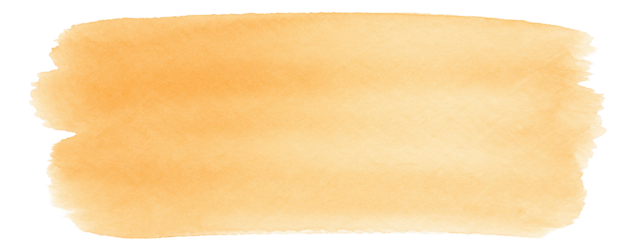 Light orange watercolor brush stroke with uneven edges on transparent background. - Powered by Adobe