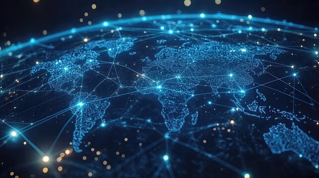 A vibrant world illuminated by technology s embrace connecting globally on a